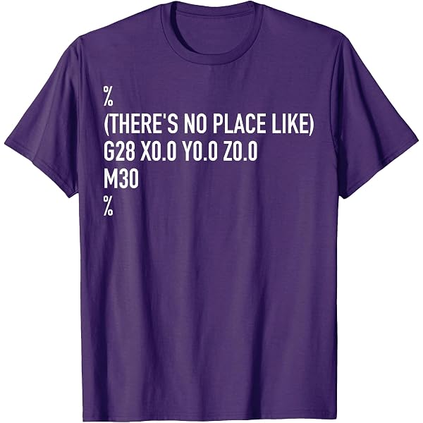 Amazon.com: CNC Machinist There's No Place Like G28 X0 Y0 Z0 T